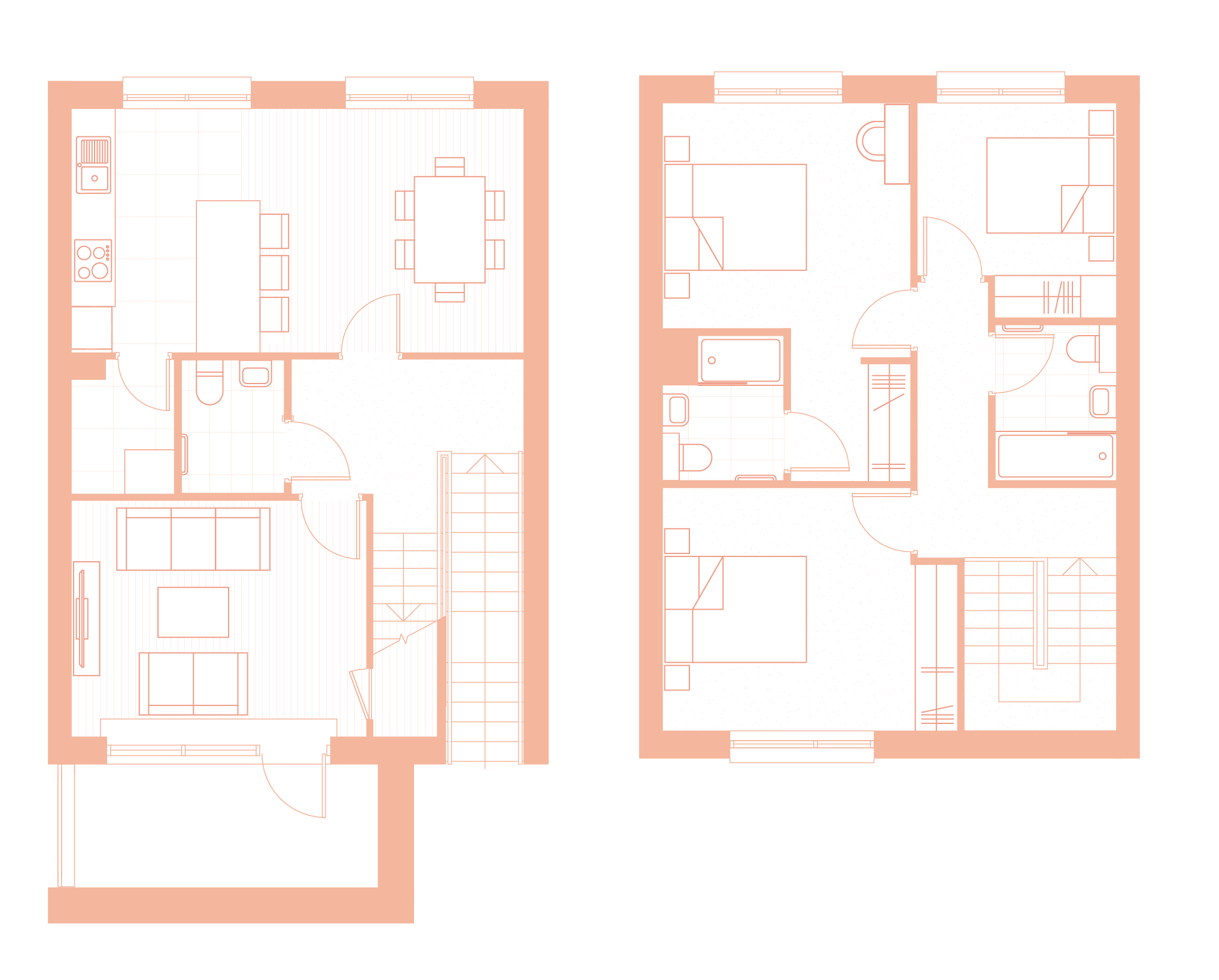 2 Bedroom Duplexes for Rent in Knocklyn Dublin 16 by Two Oaks